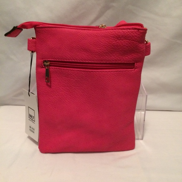 NWT Fuschia Double-Zip Crossbody by Mia K Farrow - Picture 6 of 8